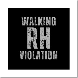 Walking Hr Violation White Posters and Art